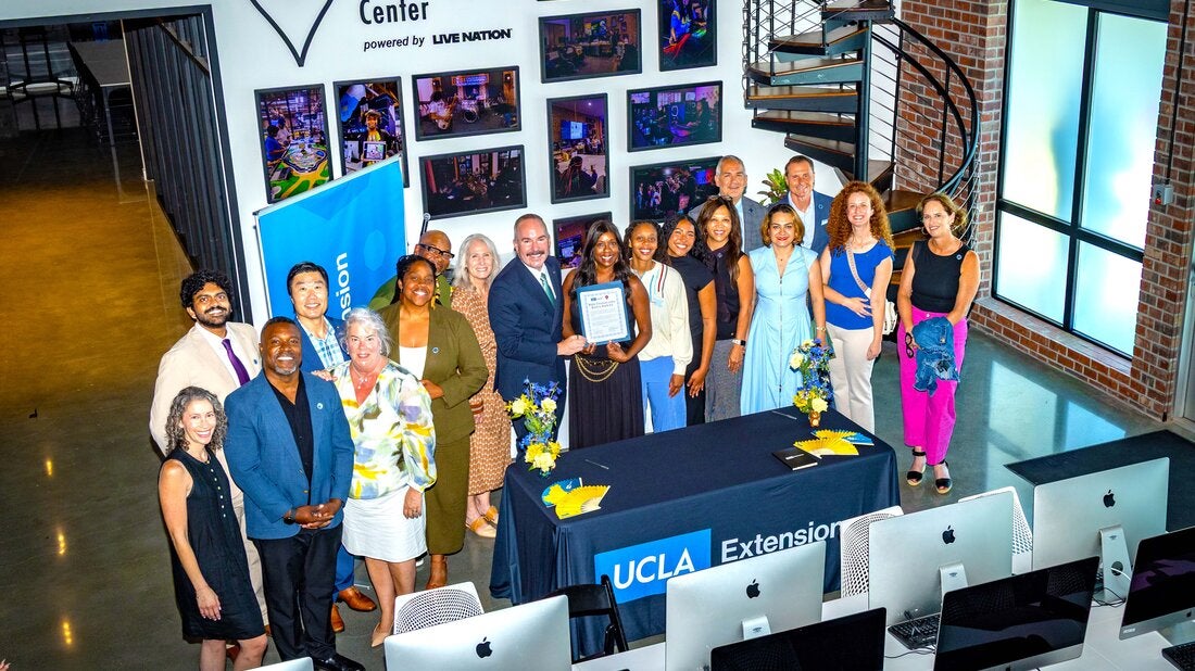 Group gathered at the Sola Foundation and UCLA Extension agreement signing