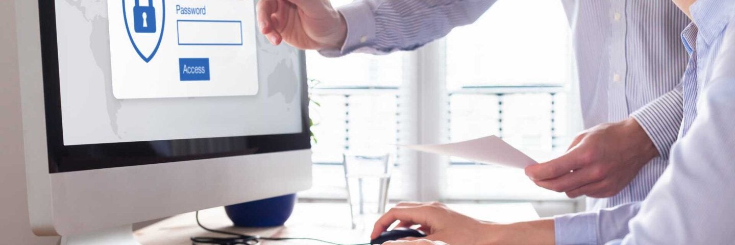 hand touching screen