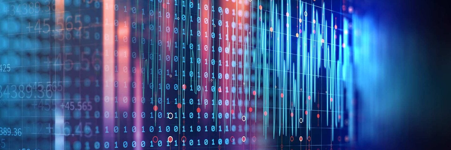 Audio waveform abstract technology background