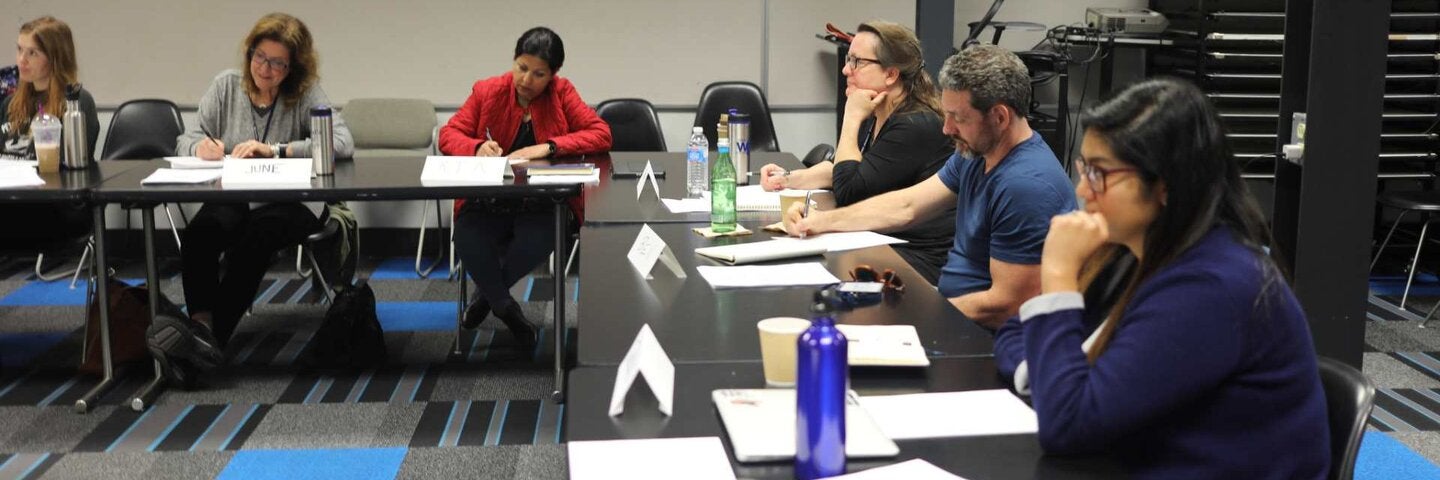 Writers in a classroom