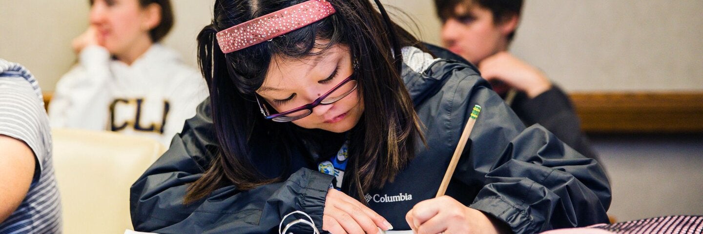 Pathway student in a classroom