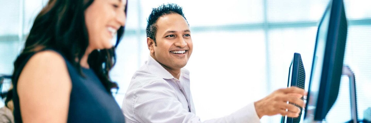 Teacher and student teacher in Computer Lab