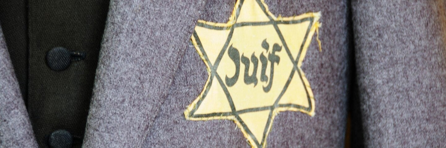 Jewish star on jacket
