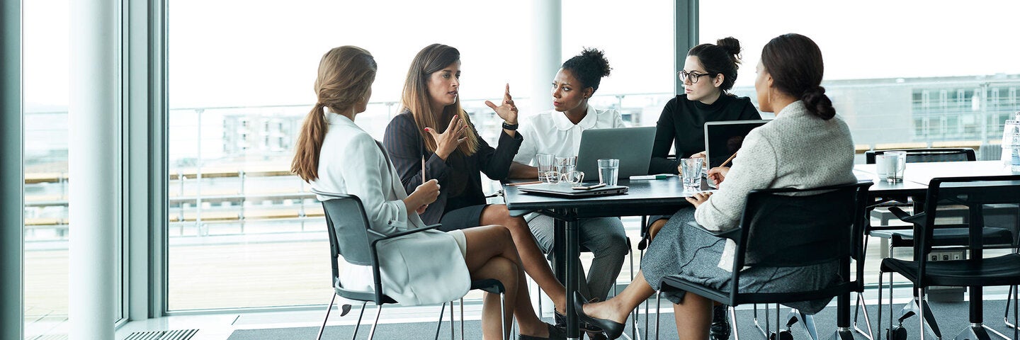 Business people in deep dialogue