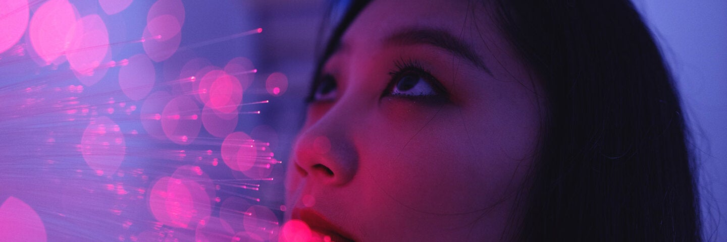 woman having a sensory experience