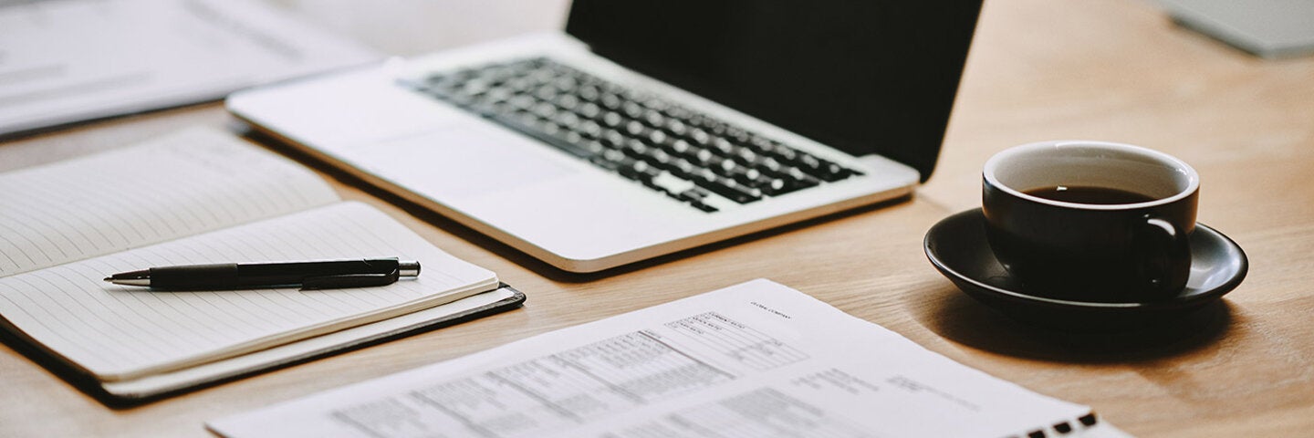 organized writers desk