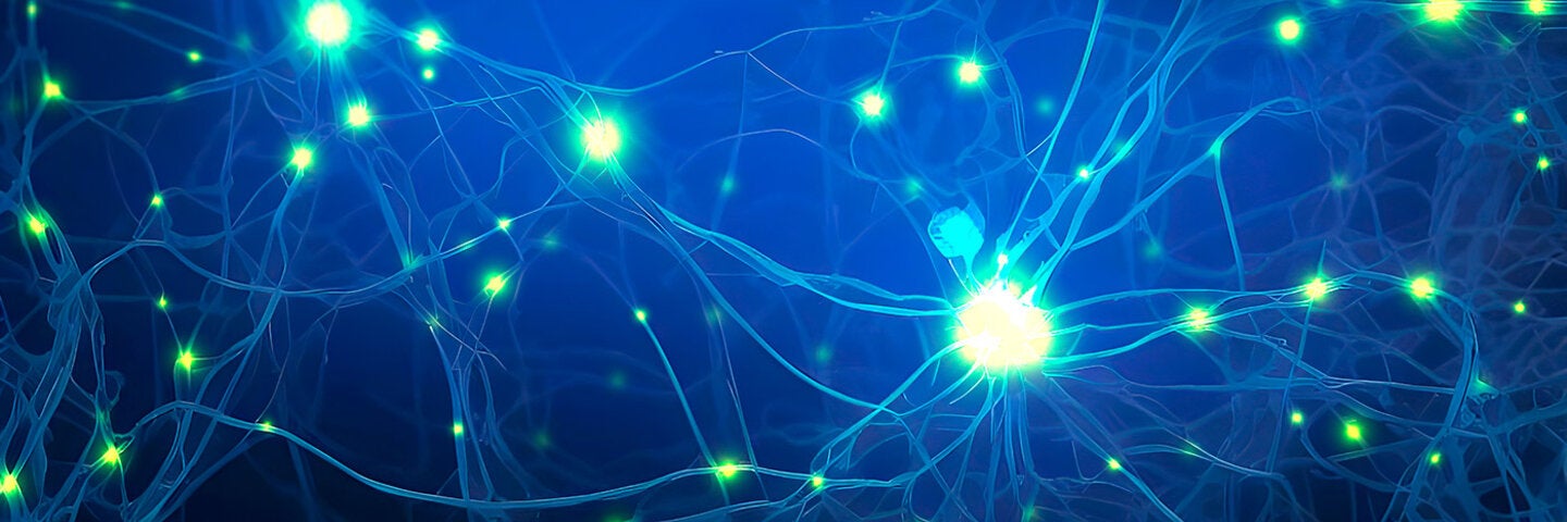 Illustration of neural synapses