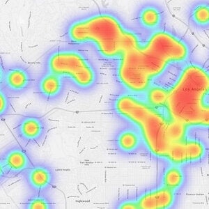 heat map of city