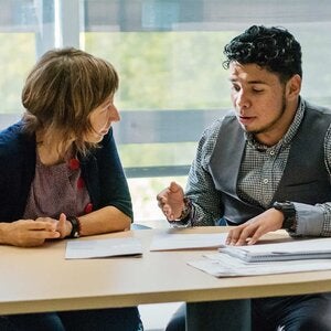 counselor meeting with a student